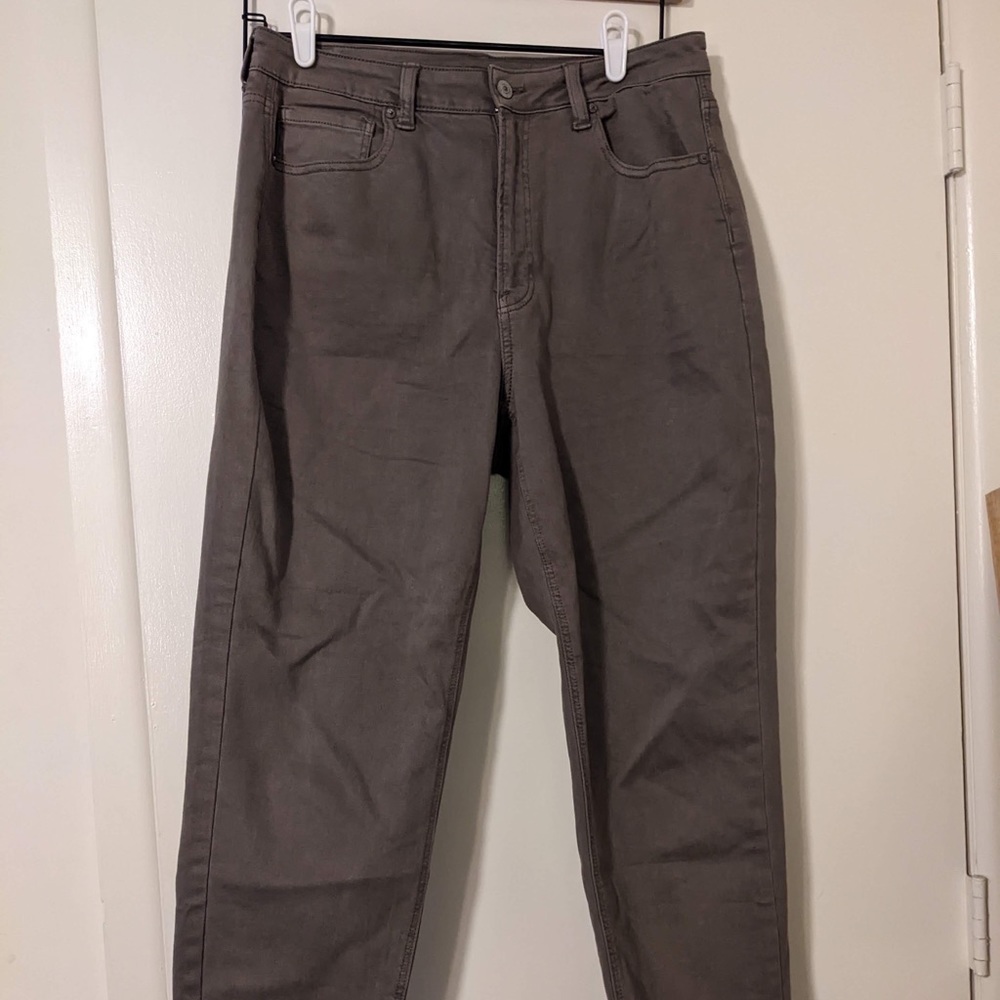 American Eagle Olive Mom Jeans